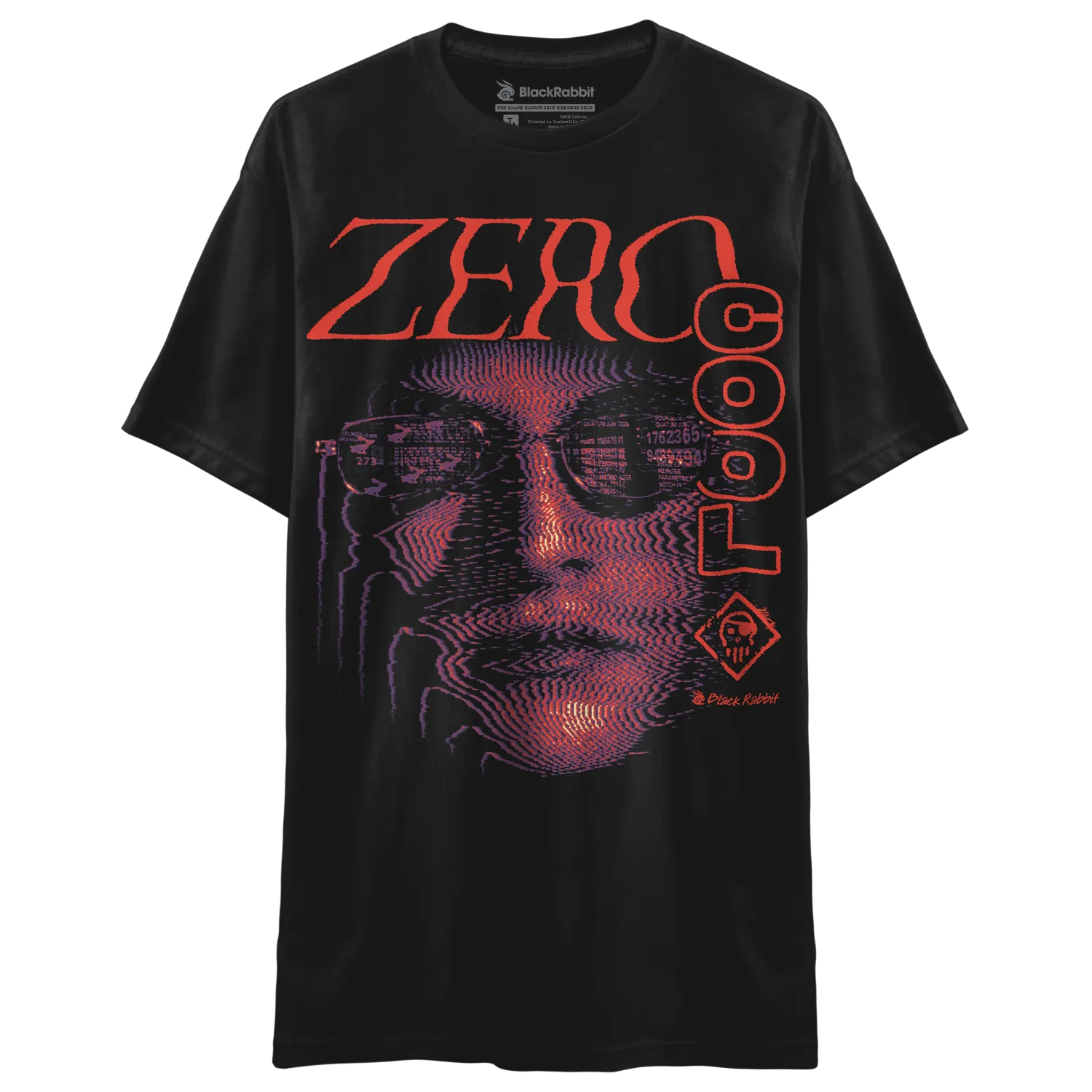 Black Rabbit - Hackers 1995 Zero Cool Retro Graphic T-Shirts & Tops