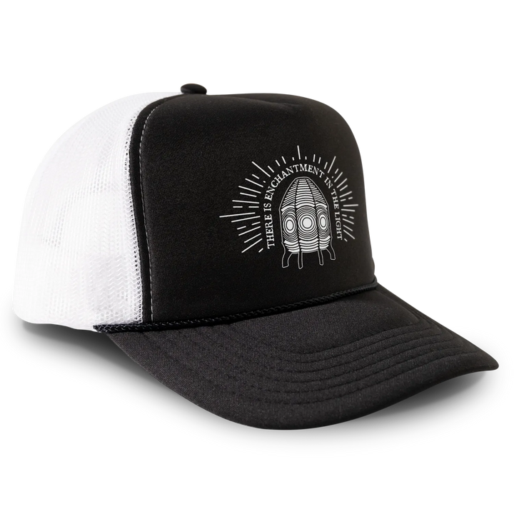 Black and white trucker hat.
