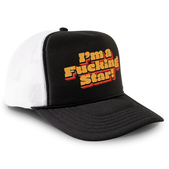 Black and white trucker hat.