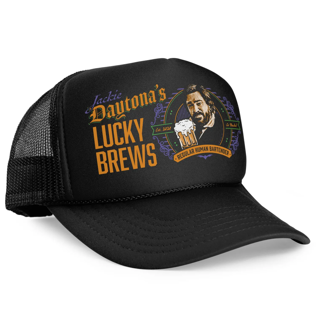 Black trucker hat.