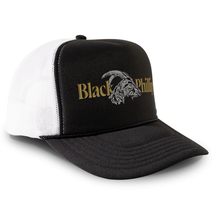 Black and white trucker hat.