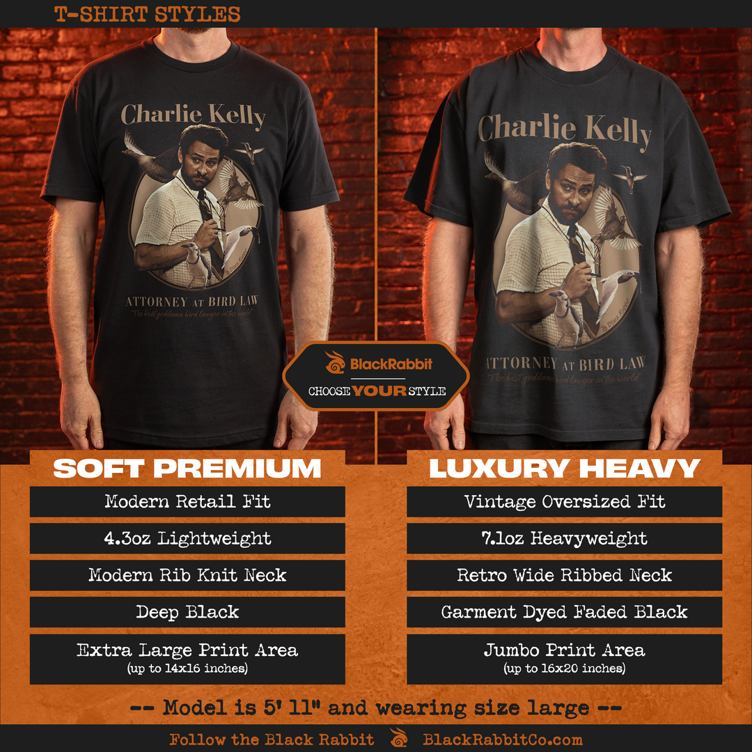 It's Always Sunny In Philadelphia Charlie Kelly Attorney At Bird Law Retro Vintage Unisex Classic T-Shirt