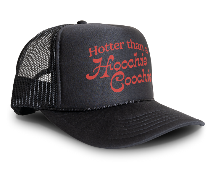 Hotter Than A Hoochie Coochie 90s Country Retro Trucker Hat