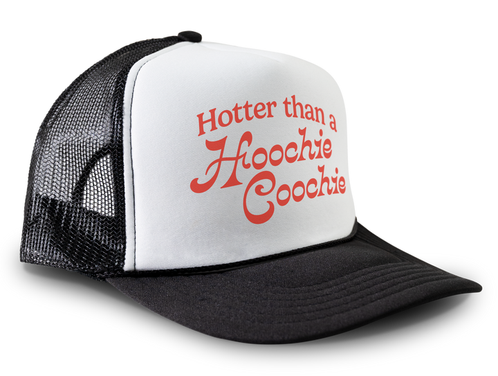 Hotter Than A Hoochie Coochie 90s Country Retro Trucker Hat