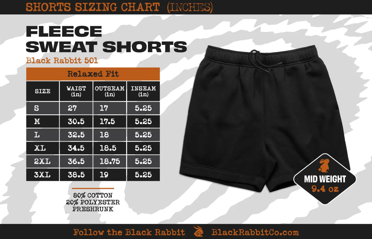 Black Rabbit Sizing Charts & Product Info