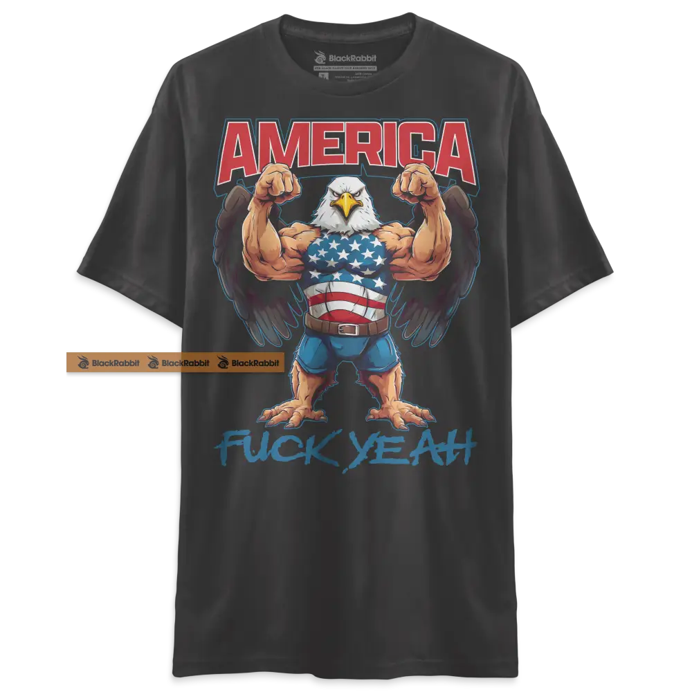 America Fuck Yeah Badass Buff Bald Eagle Ripped Flexing