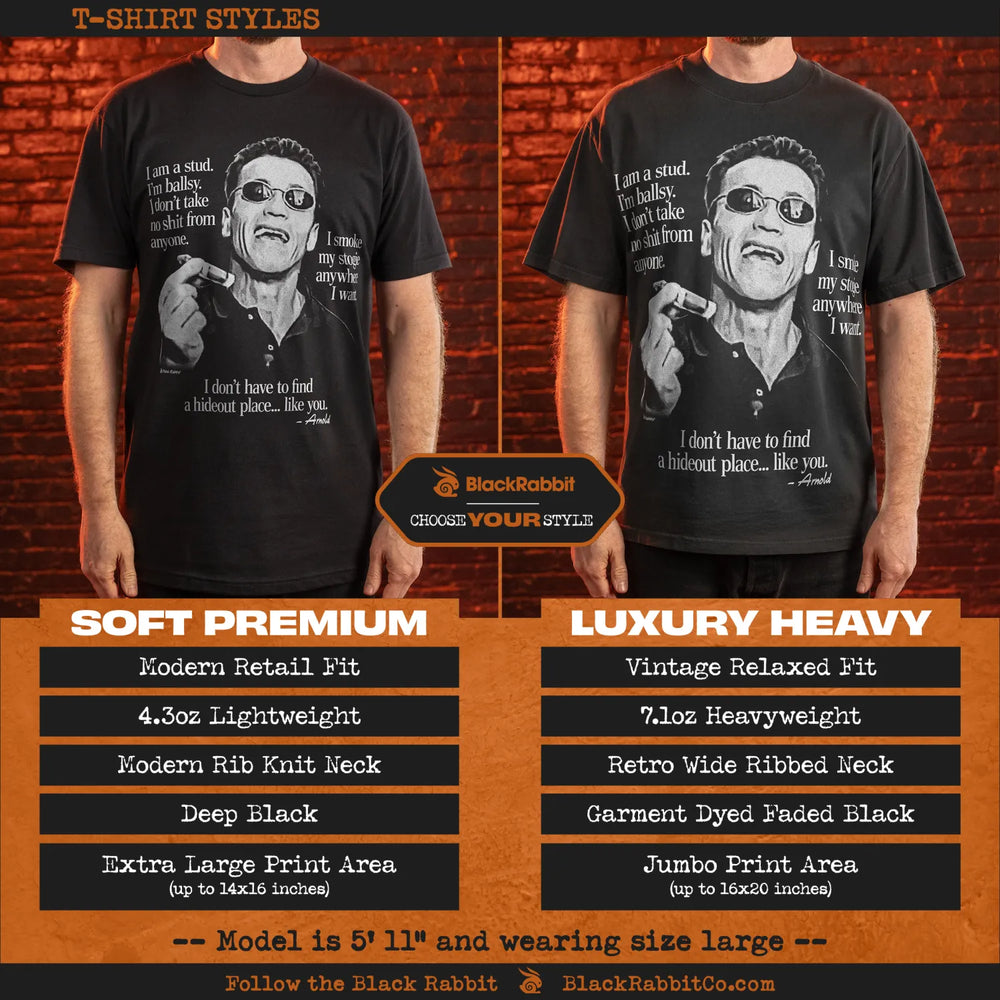 T-shirt styles comparison.