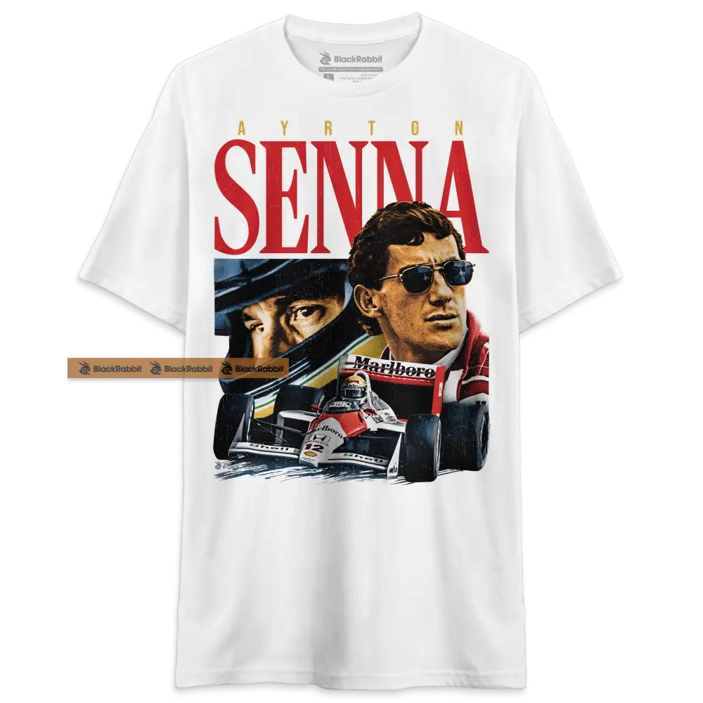 Ayrton Senna 90s Racing Retro Vintage Bootleg Unisex