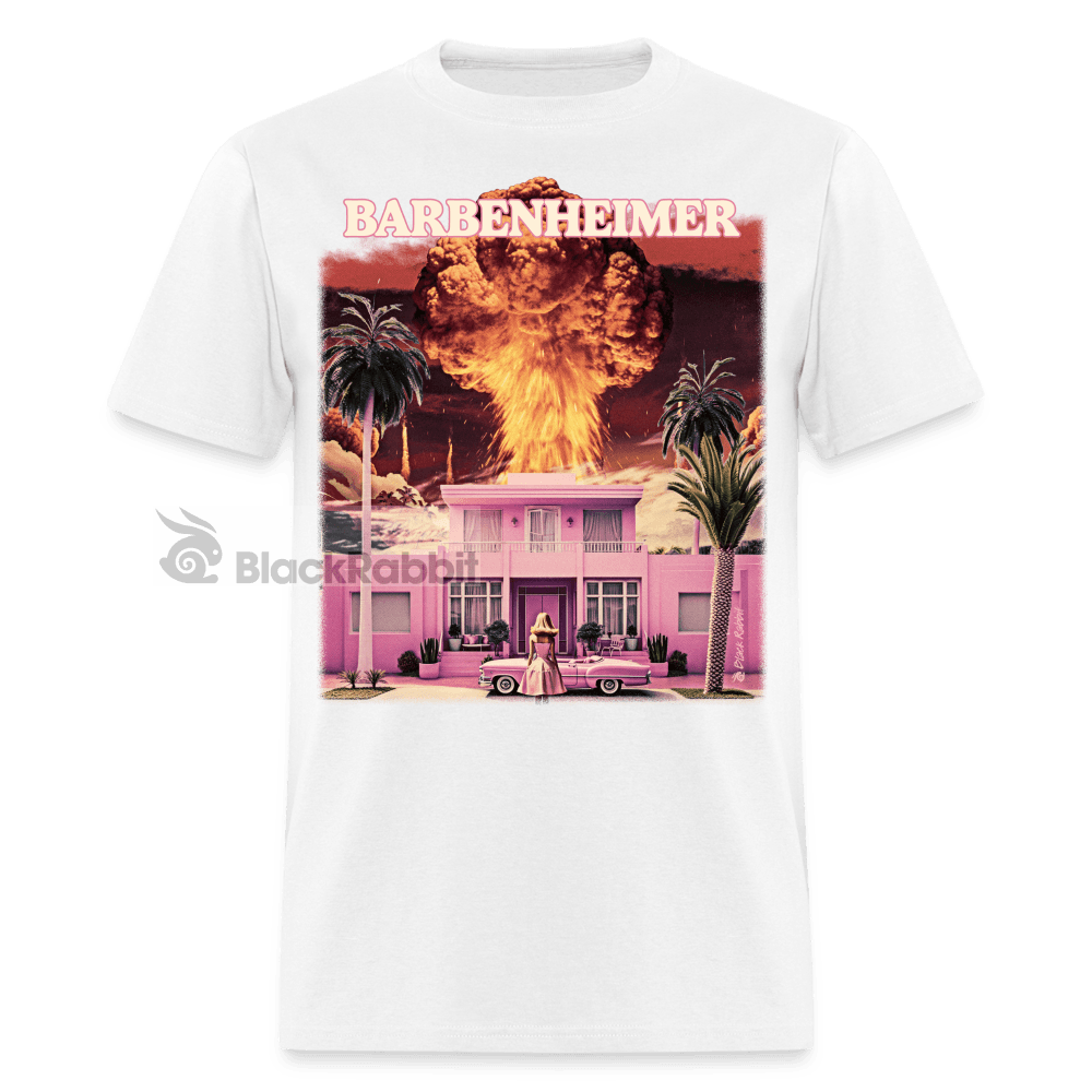 Barbenheimer Dream House Funny Meme Unisex Classic T-Shirt - white