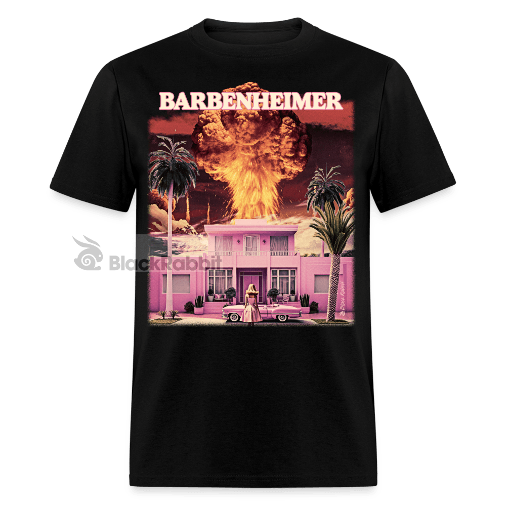 Barbenheimer Dream House Funny Meme Unisex Classic T-Shirt - black