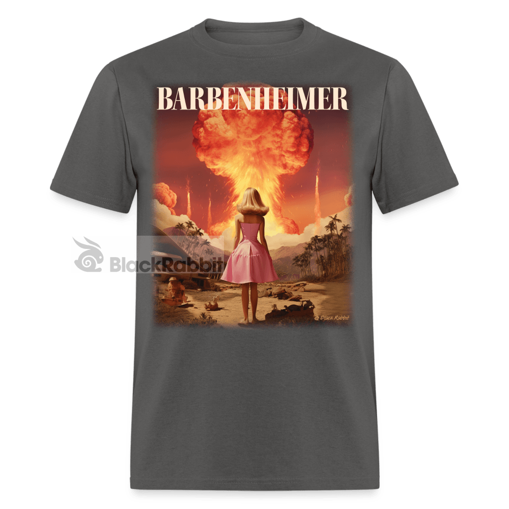 Barbenheimer  Uh Oh View From Malibu Funny Meme Unisex Classic T-Shirt - charcoal