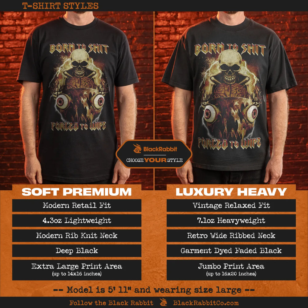 T-shirt styles comparison.