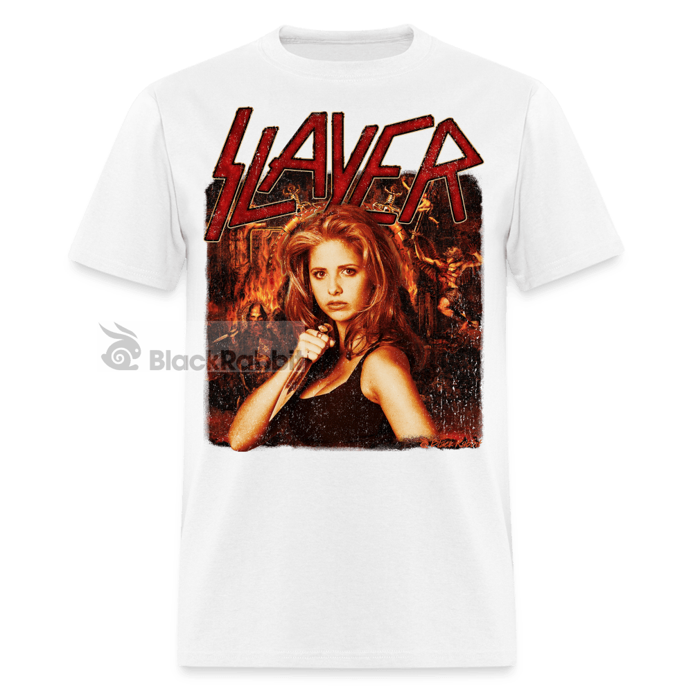 Buffy The Vampire Slayer Band Logo Retro Vintage Unisex Classic T-Shirt - white