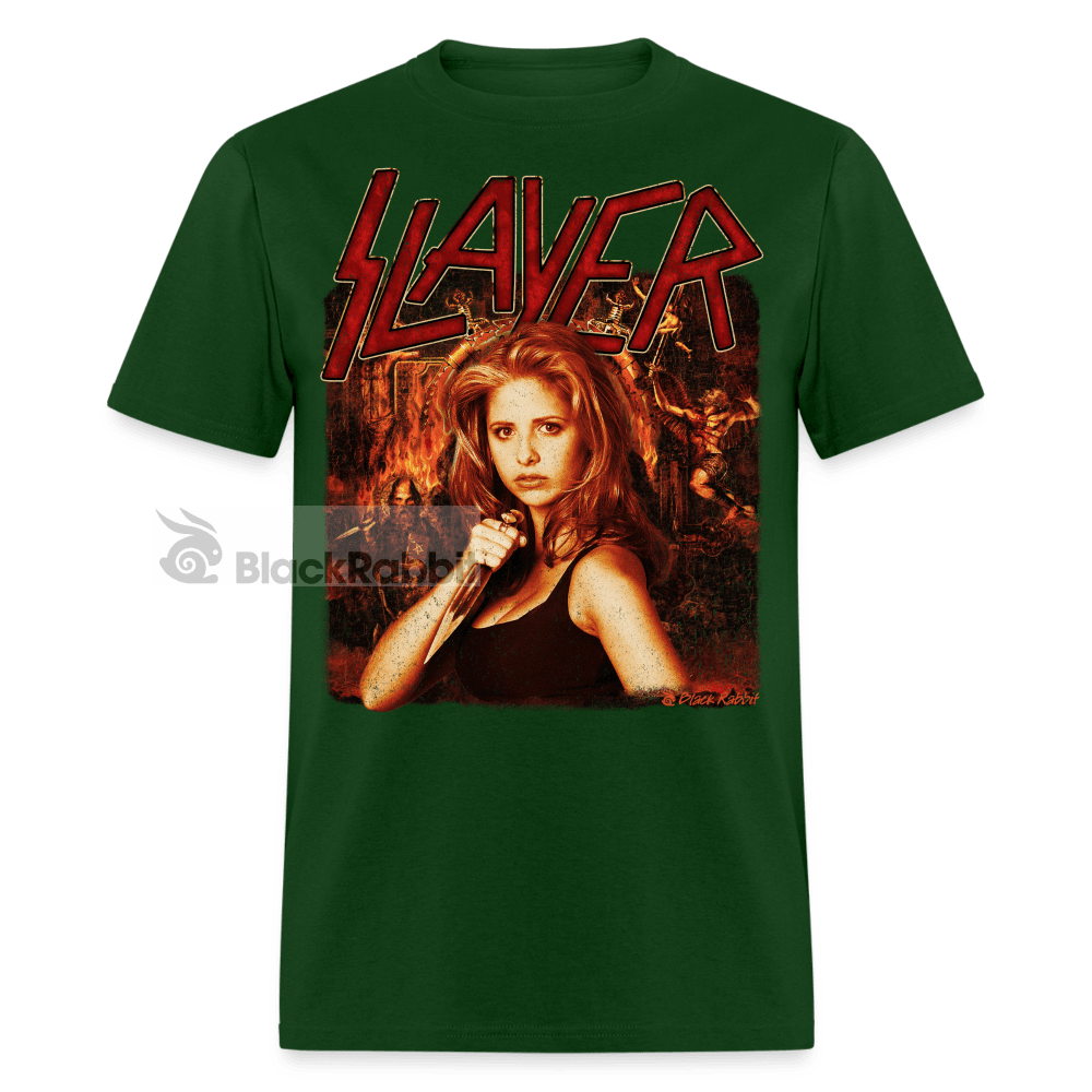 Buffy The Vampire Slayer Band Logo Retro Vintage Unisex Classic T-Shirt - forest green