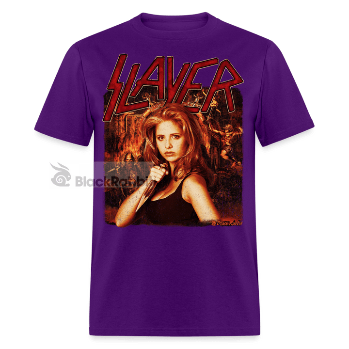 Buffy The Vampire Slayer Band Logo Retro Vintage Unisex Classic T-Shirt - purple