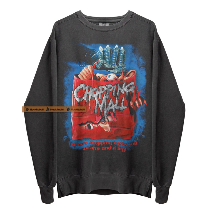 Gray ’Chopping Mall’ sweatshirt.