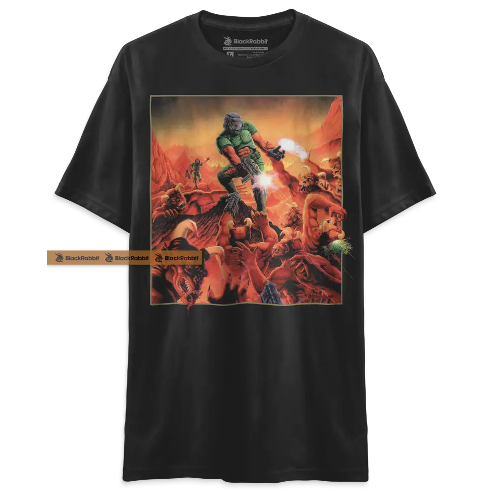 Doom Cover Box Art 90s Retro Vintage Unisex Classic T-Shirt