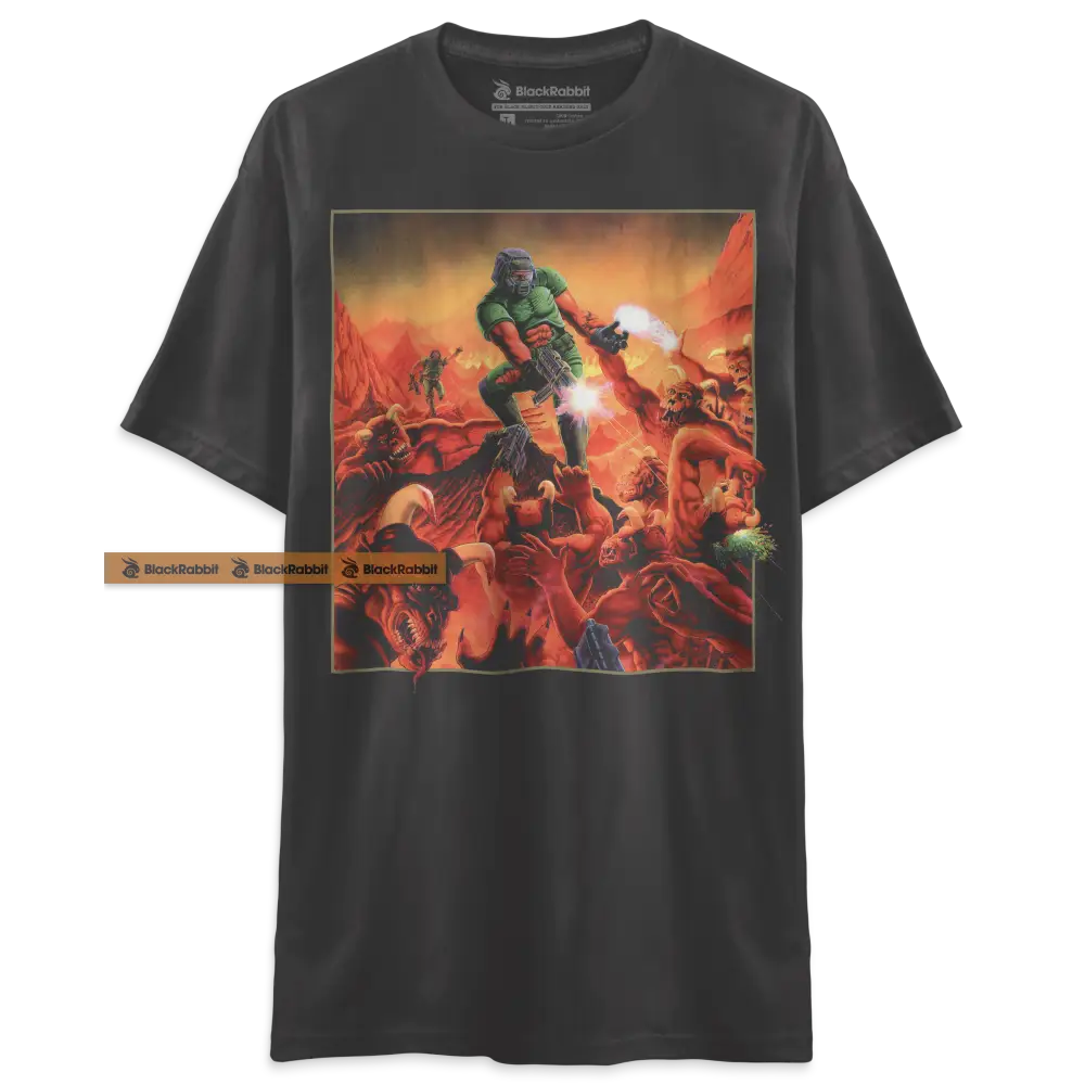 Doom Cover Box Art 90s Retro Vintage Unisex Classic T-Shirt