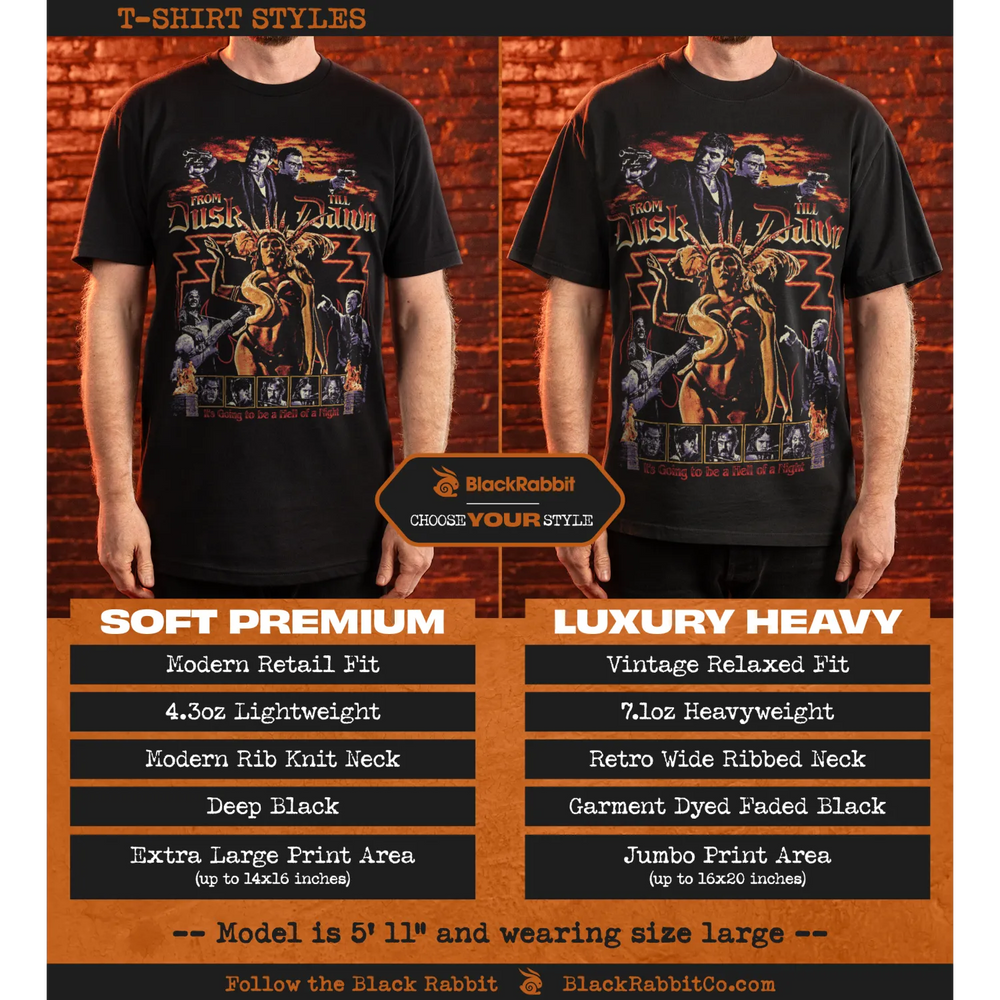 T-shirt styles comparison.