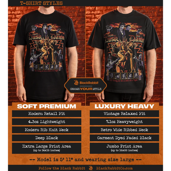 T-shirt styles comparison.
