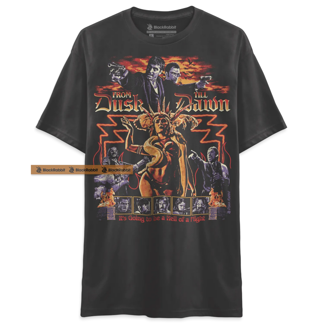 Gray ’From Dusk Till Dawn’ graphic tee.