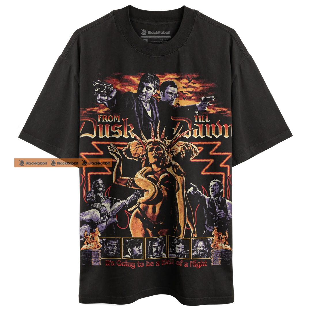 Black ’From Dusk Till Dawn’ graphic tee.