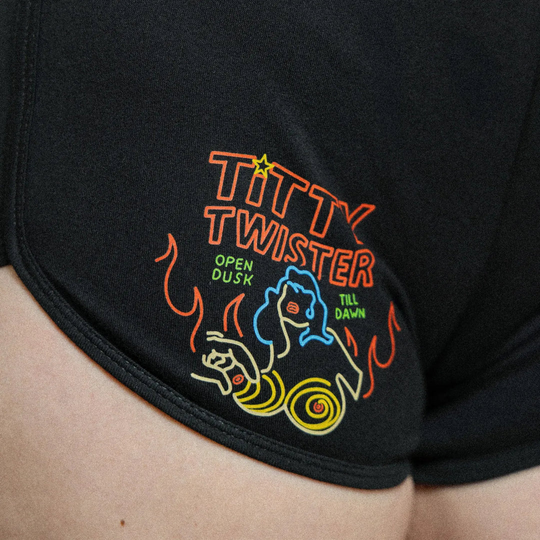 Female model wearing the Black / White variant of Black Rabbit&