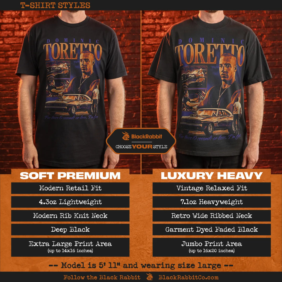 T-shirt styles comparison.