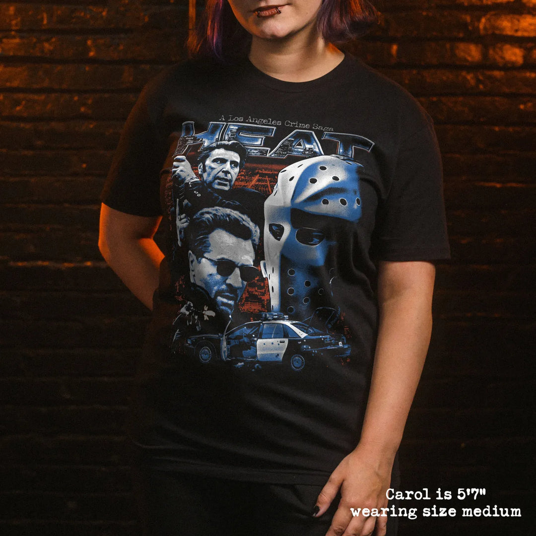 model wear soft premium tee with heat graphic
