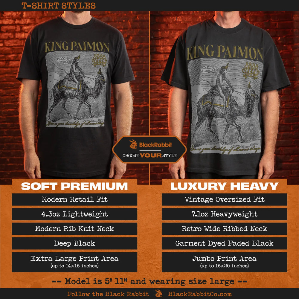 Two t-shirts with different fits and fabric characteristics.
