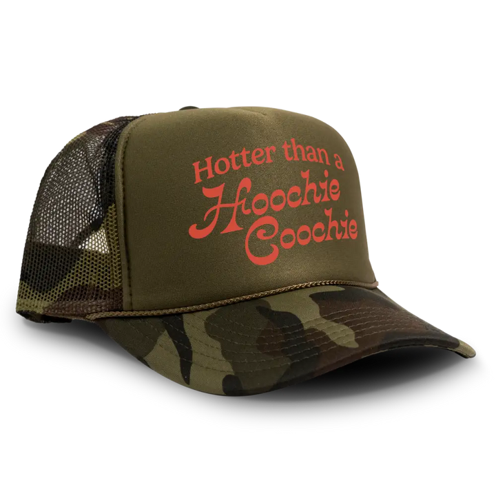 Hotter Than A Hoochie Coochie 90s Country Retro Trucker Hat