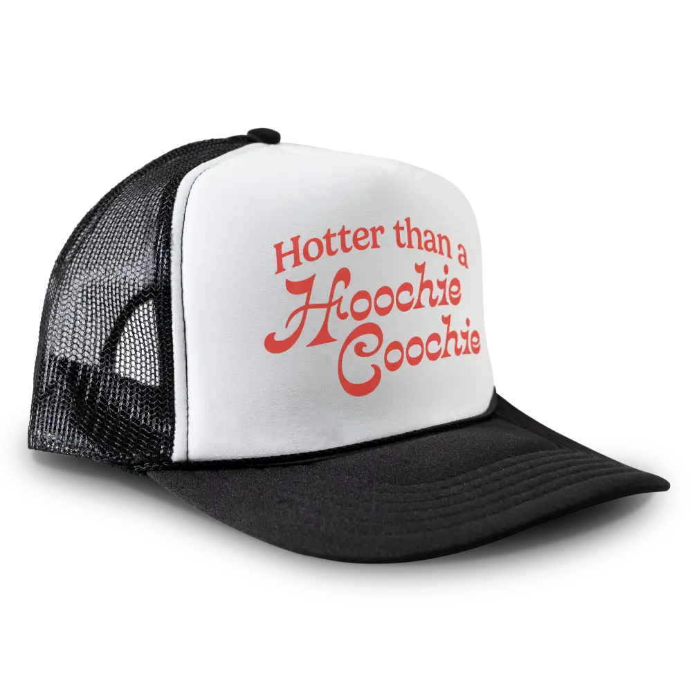 Hotter Than A Hoochie Coochie 90s Country Retro Trucker Hat