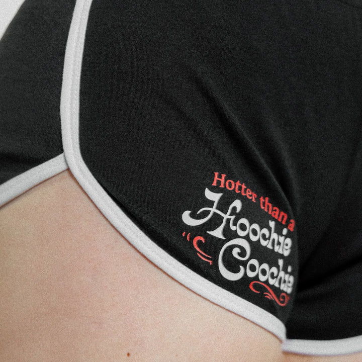 Female model wearing the Black / White variant of Black Rabbit&