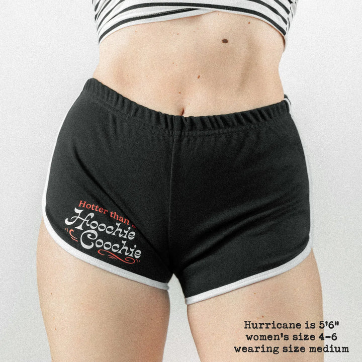 Front-view of Female model wearing the Black / White variant of Black Rabbit&