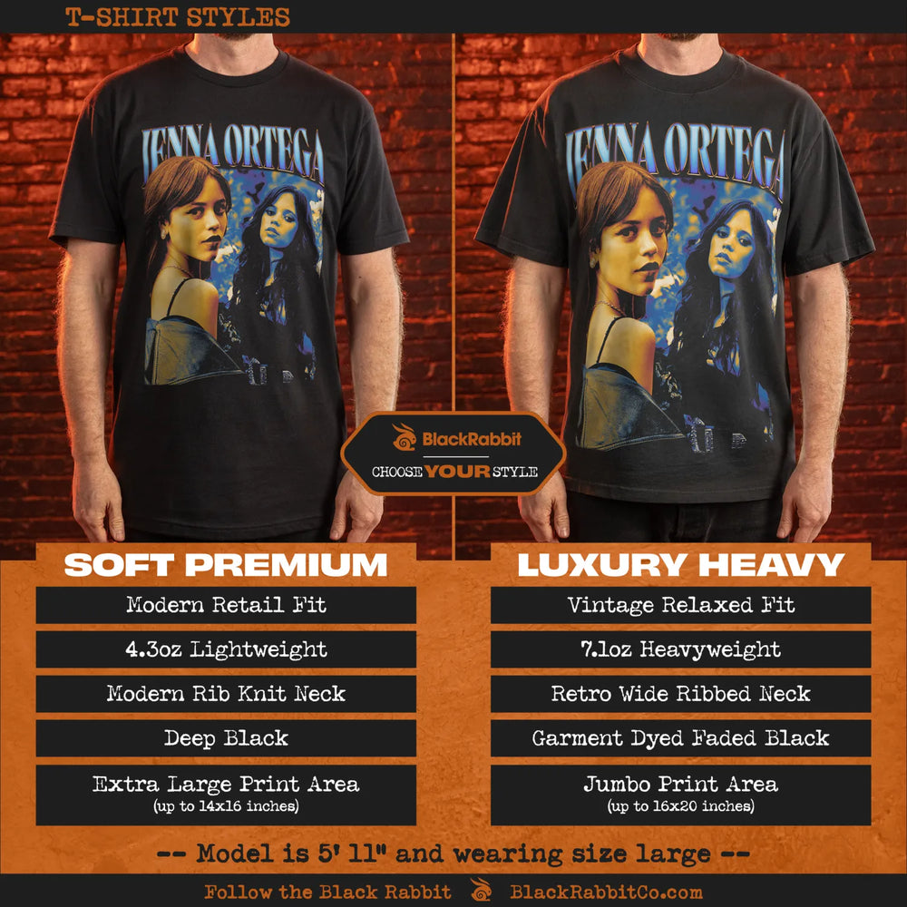 T-shirt styles comparison.
