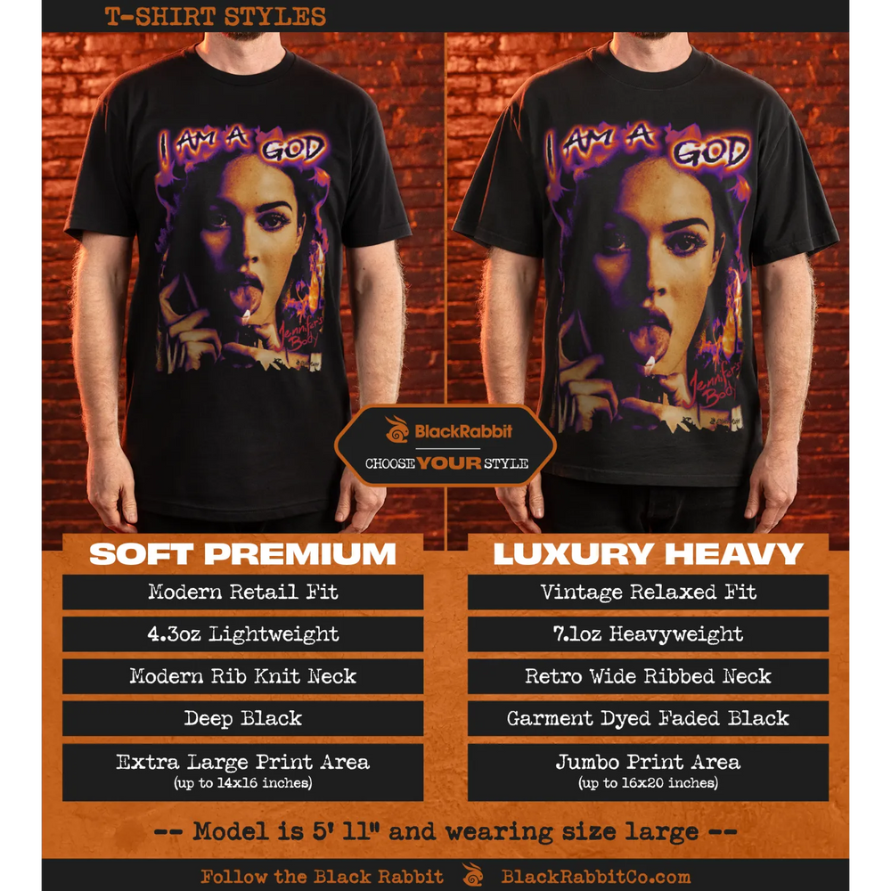 T-shirt styles comparison.