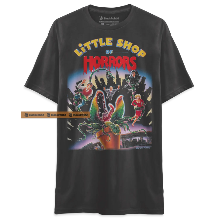 Gray ’Little Shop of Horrors’ t-shirt.
