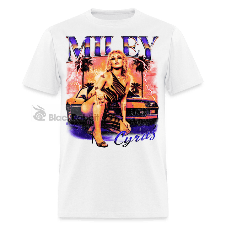 Miley Cyrus Retro Vintage Bootleg Unisex Classic T-Shirt - white