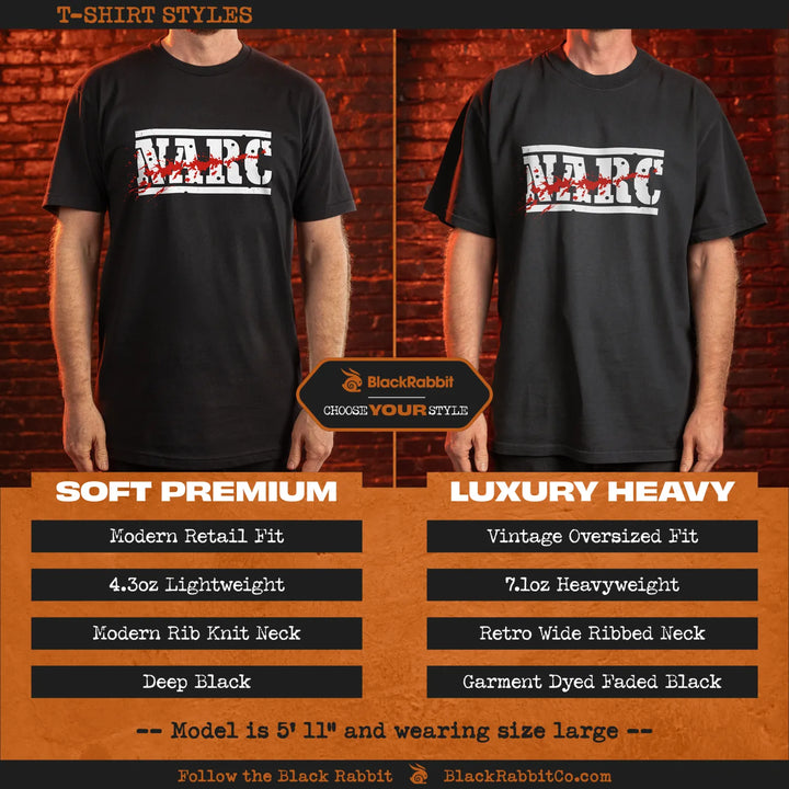 Comparison image of the t-shirt options 