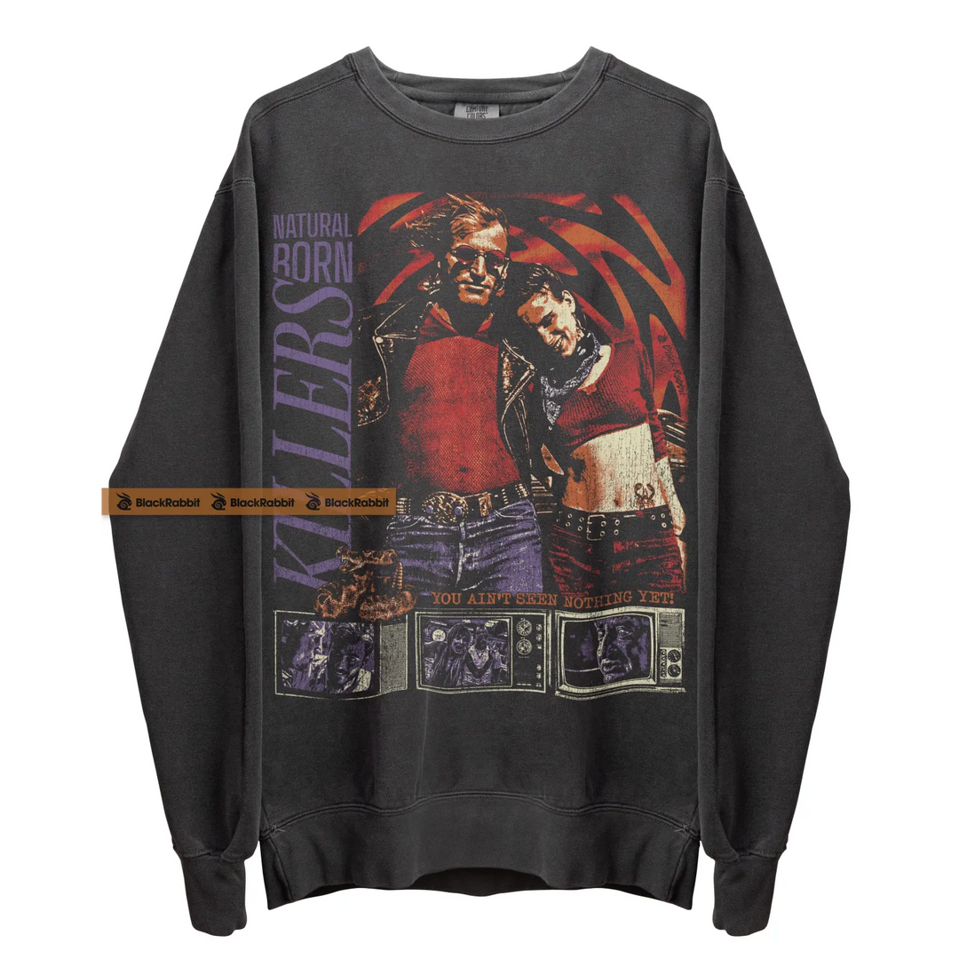 Gray ’Natural Born Killers’ sweatshirt.