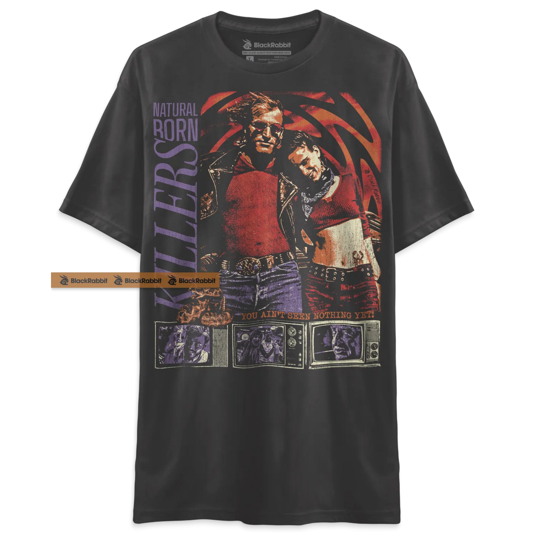Gray ’Natural Born Killers’ graphic tee.