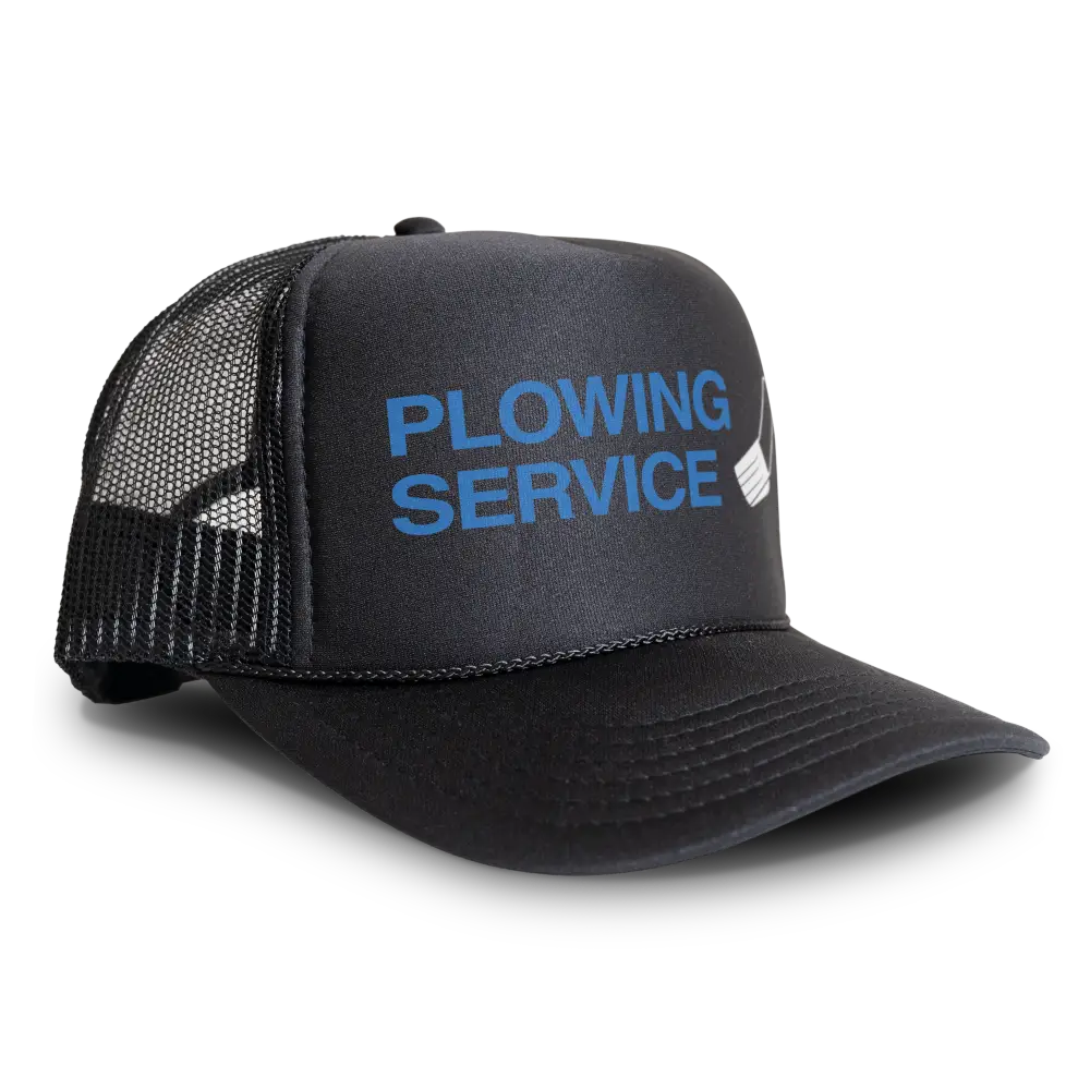 Pearl X Plowing Service Snapback Hat Cap - Trucker Hat