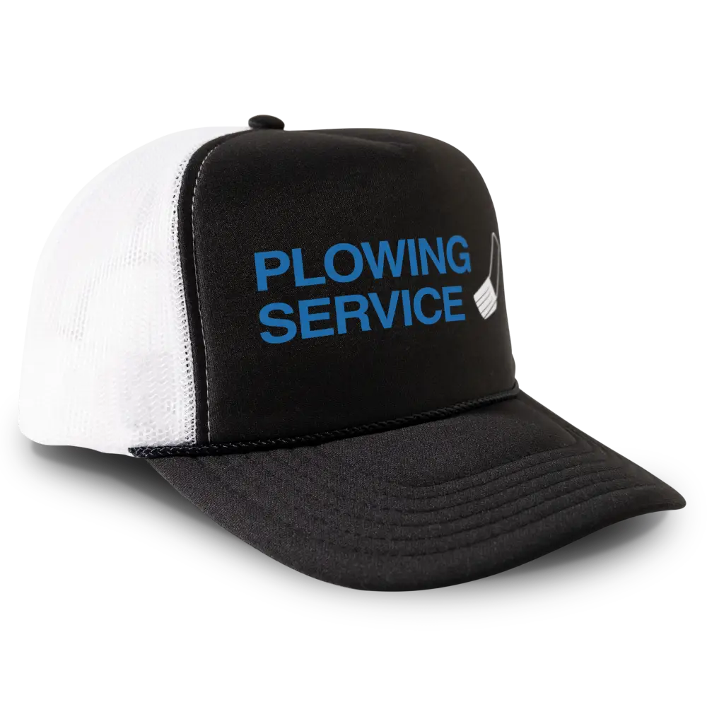 Pearl X Plowing Service Snapback Hat Cap - Trucker Hat