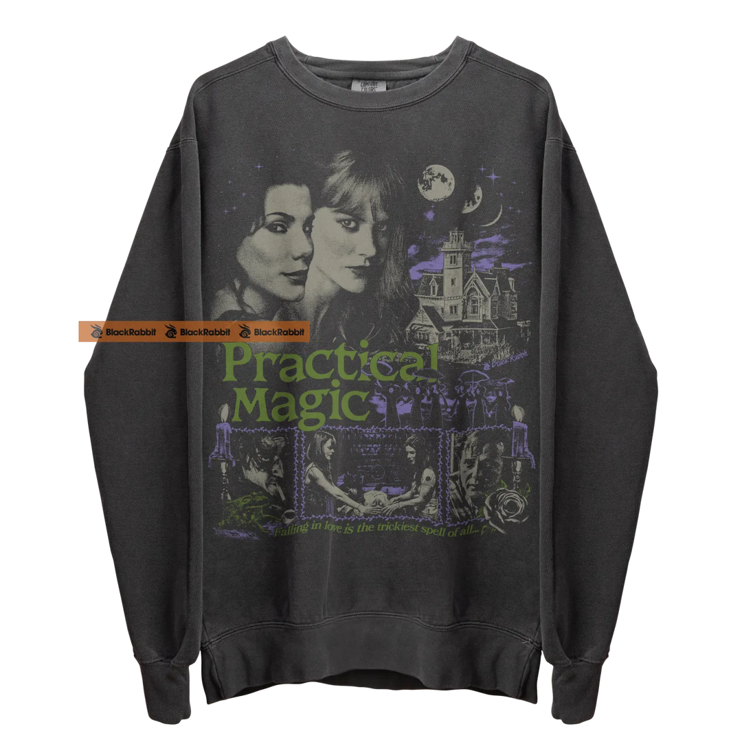 Gray ’Practical Magic’ sweatshirt.