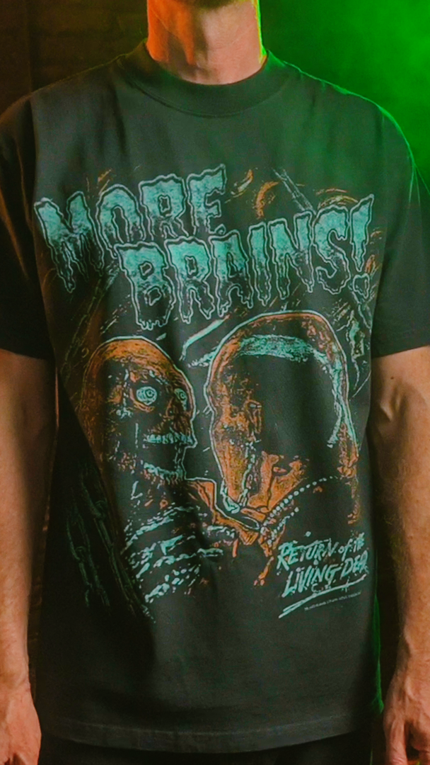 More brains graphic tee video 