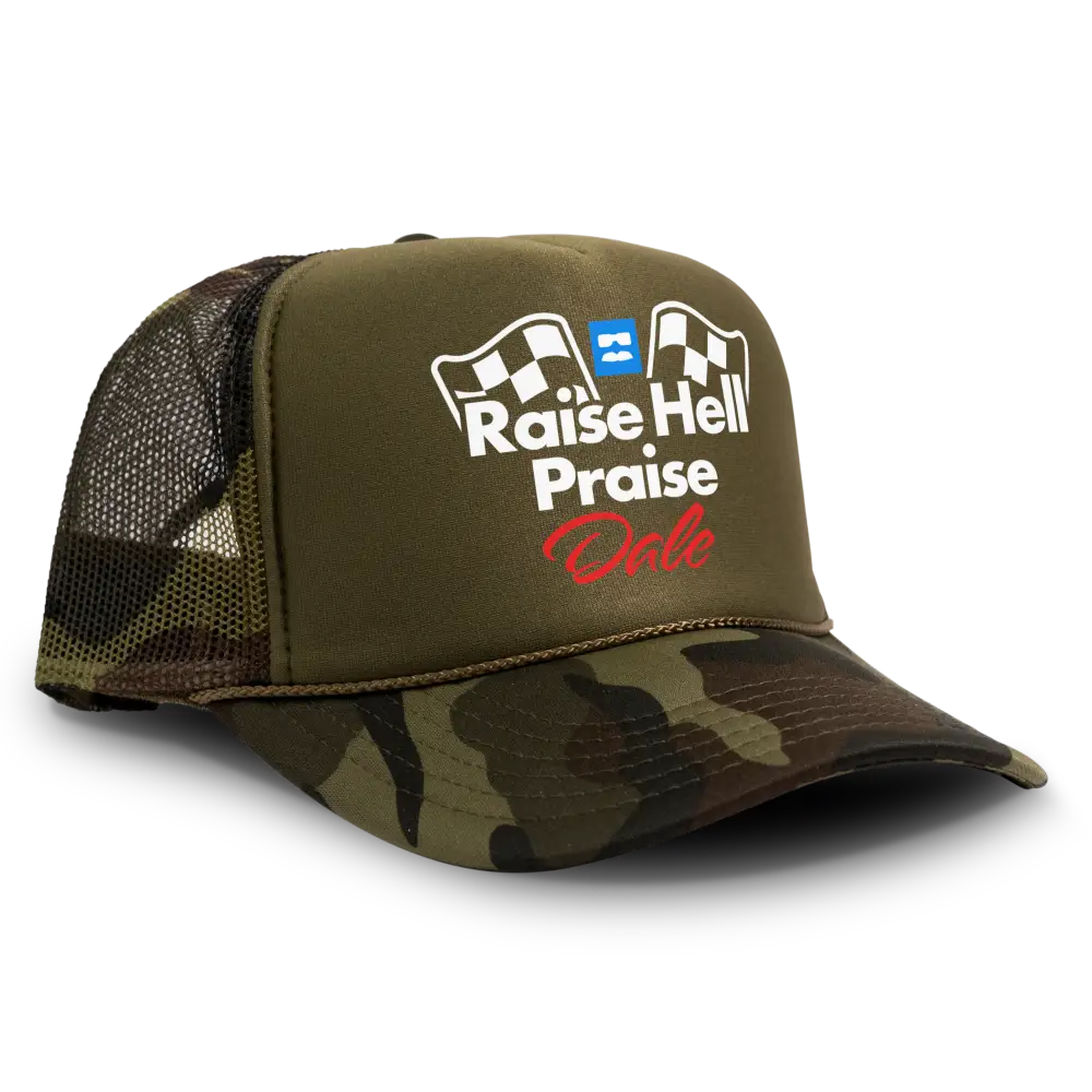 Raise Hell Praise Dale Hat Retro 90s Snapback Cap - Trucker