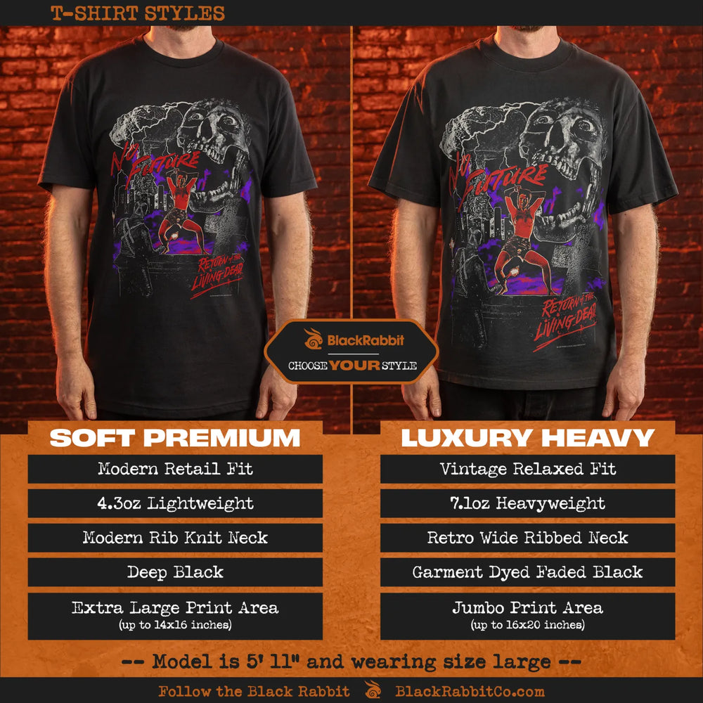 T-shirt styles comparison.