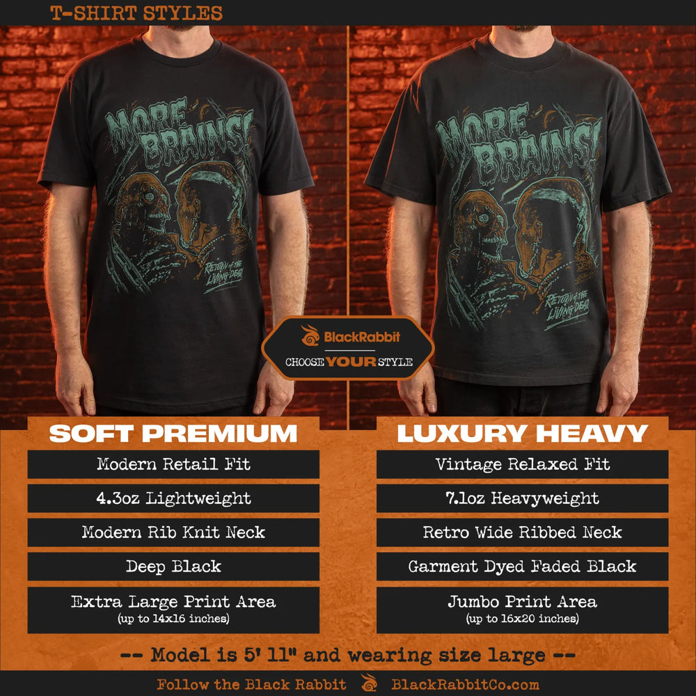 T-shirt styles comparison.