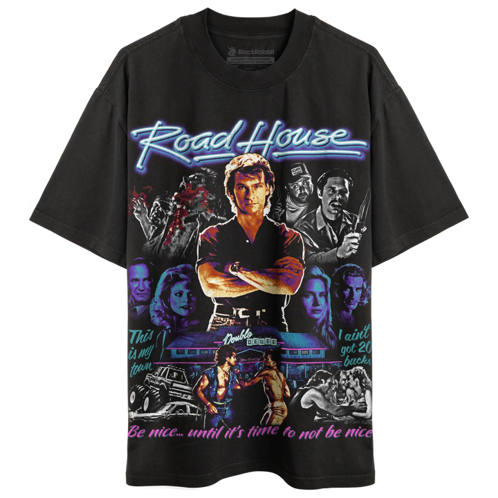 Black ’Road House’ graphic tee.