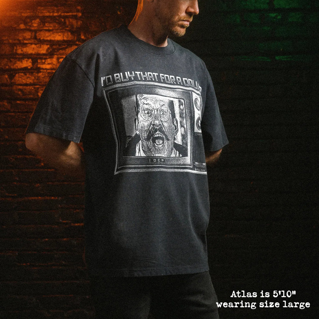 Male model wearing stone wash heavy tee with i&